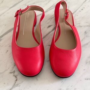 Ecco Women's Bright Red Slingback Flats